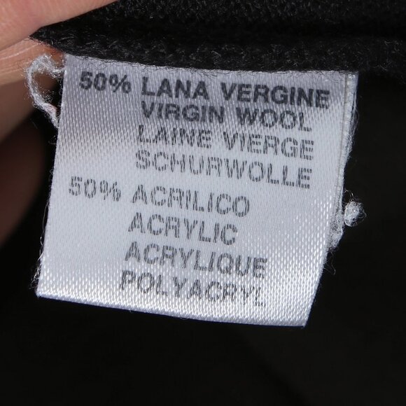 Vintage Gianfranco Ferré Forma Wool Blend Turtleneck Sweater Black Designer - Picture 6 of 7